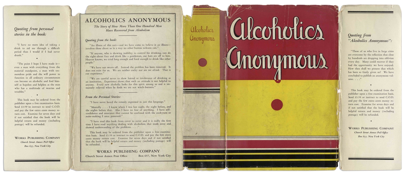 First Edition, First Printing of Alcoholics Anonymous ''Big Book'' in Original Dust Jacket -- One of the Most Attractive Copies We've Encountered, in Near Fine Condition
